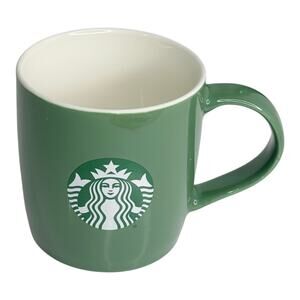 Starbucks Coffee Mug Classic Green 11oz Mermaid Logo 2021 Ceramic Siren Tea Cup